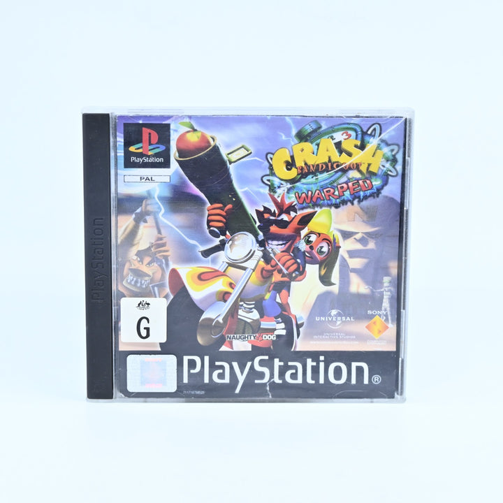 Crash Bandicoot 3: Warped - Sony Playstation 1 / PS1 Game + Manual - MINT DISC!