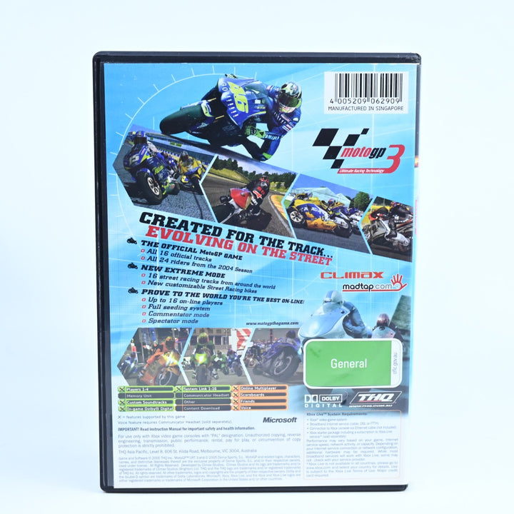 Moto GP 3 - Original Xbox Game + Manual - PAL - MINT DISC!