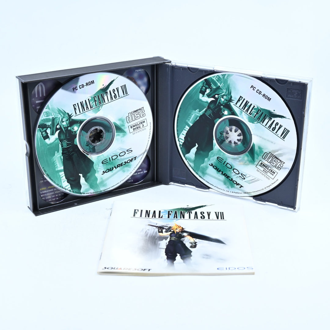 Final Fantasy VII 7 Big Box + Manual - Squaresoft - 4 Disc PC Game