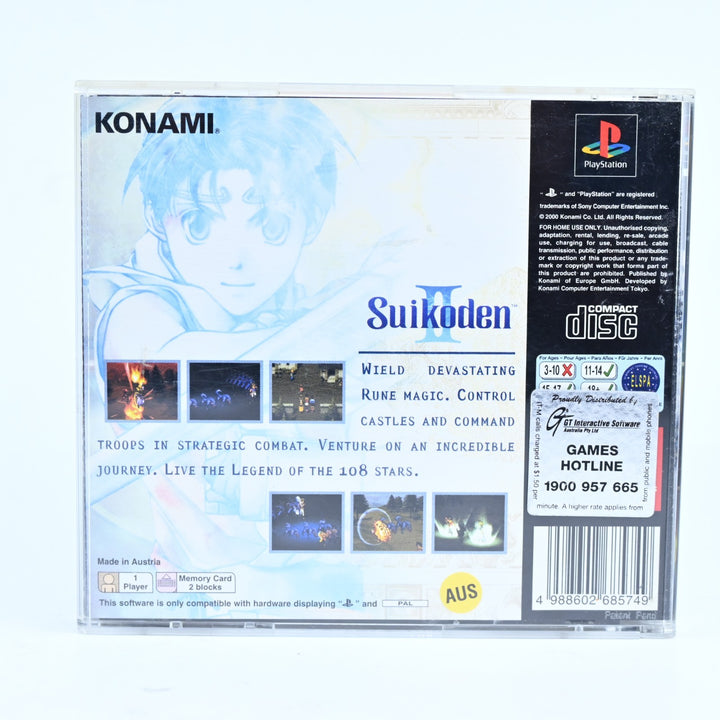 Suikoden II - Sony Playstation 1 / PS1 Game + Manual - PAL - MINT DISC!