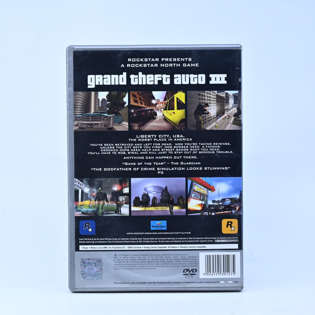 Grand Theft Auto III - Sony Playstation 2 / PS2 Game - No Map or Manual - PAL