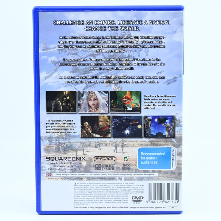 Final Fantasy XII 12 - Sony Playstation 2 / PS2 Game + Manual - PAL - MINT DISC!