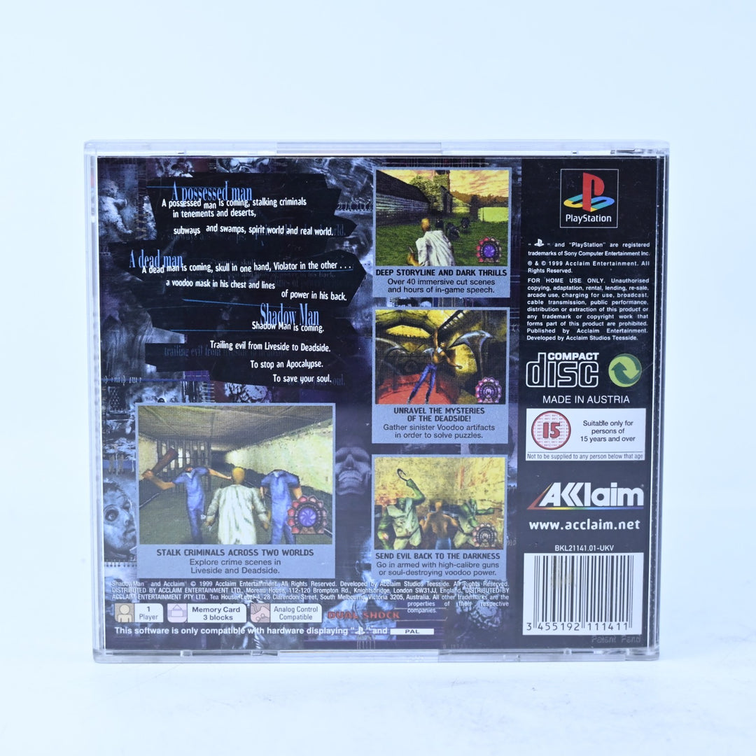 Shadow Man - Sony Playstation 1 / PS1 Game + Manual - PAL - MINT DISC!