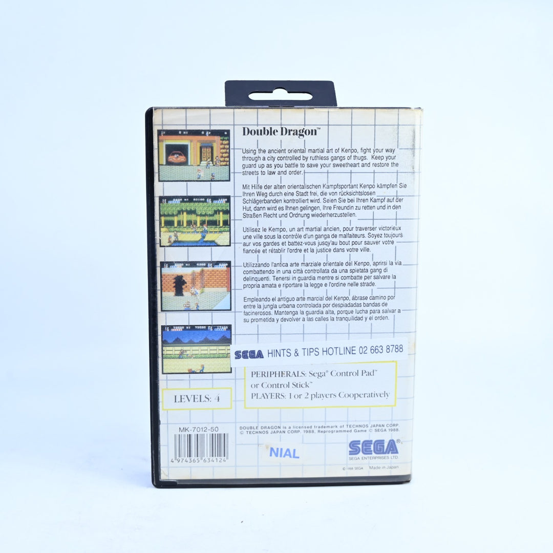 Double Dragon - Sega Master System Game + Manual - PAL - FREE POST!