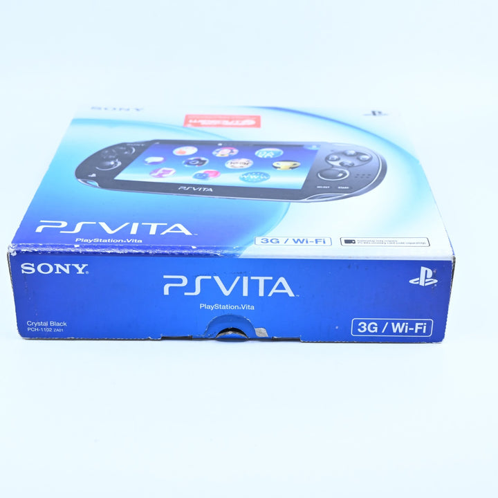 Crystal Black Sony PS Vita Boxed Console - PCH-1102 - PCH-1100 - FREE POST!