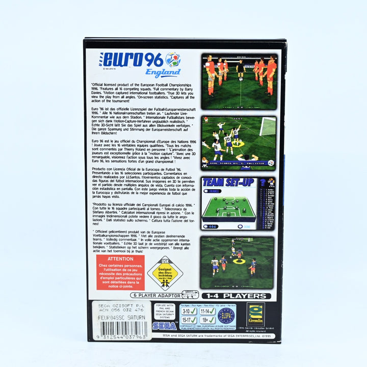 UEFA Euro 96 - Sega Saturn Game + Manual - PAL - MINT DISC!