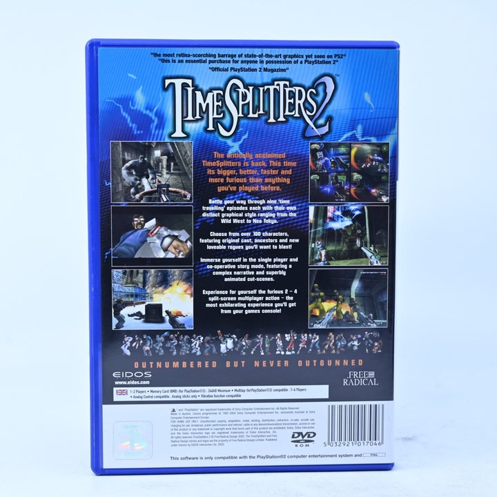 TimeSplitters 2 - Sony Playstation 2 / PS2 Game + Manual - PAL - MINT DISC!