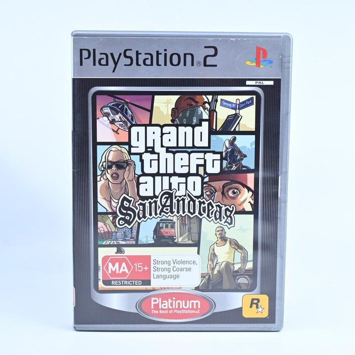 Grand Theft Auto: San Andreas - Sony Playstation 2 / PS2 Game + Manual + Map