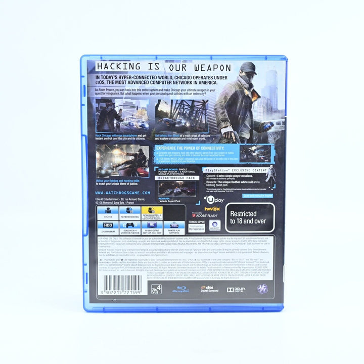 Watch Dogs: ANZ Special Edition - Sony Playstation 4 / PS4 Game - FREE POST!