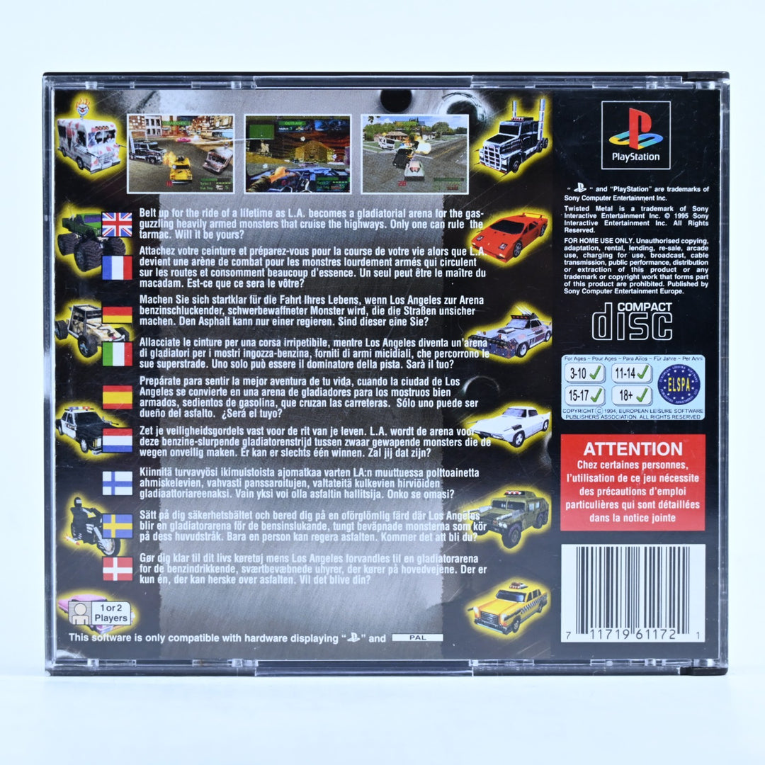 Twisted Metal - Sony Playstation 1 / PS1 Game + Manual - PAL