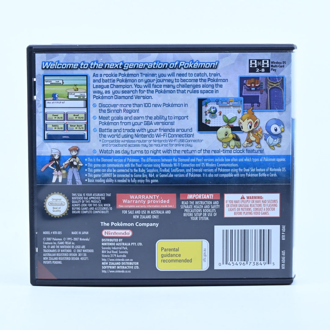 Pokemon Diamond Version - Nintendo DS Game - PAL + Manual - FREE POST!