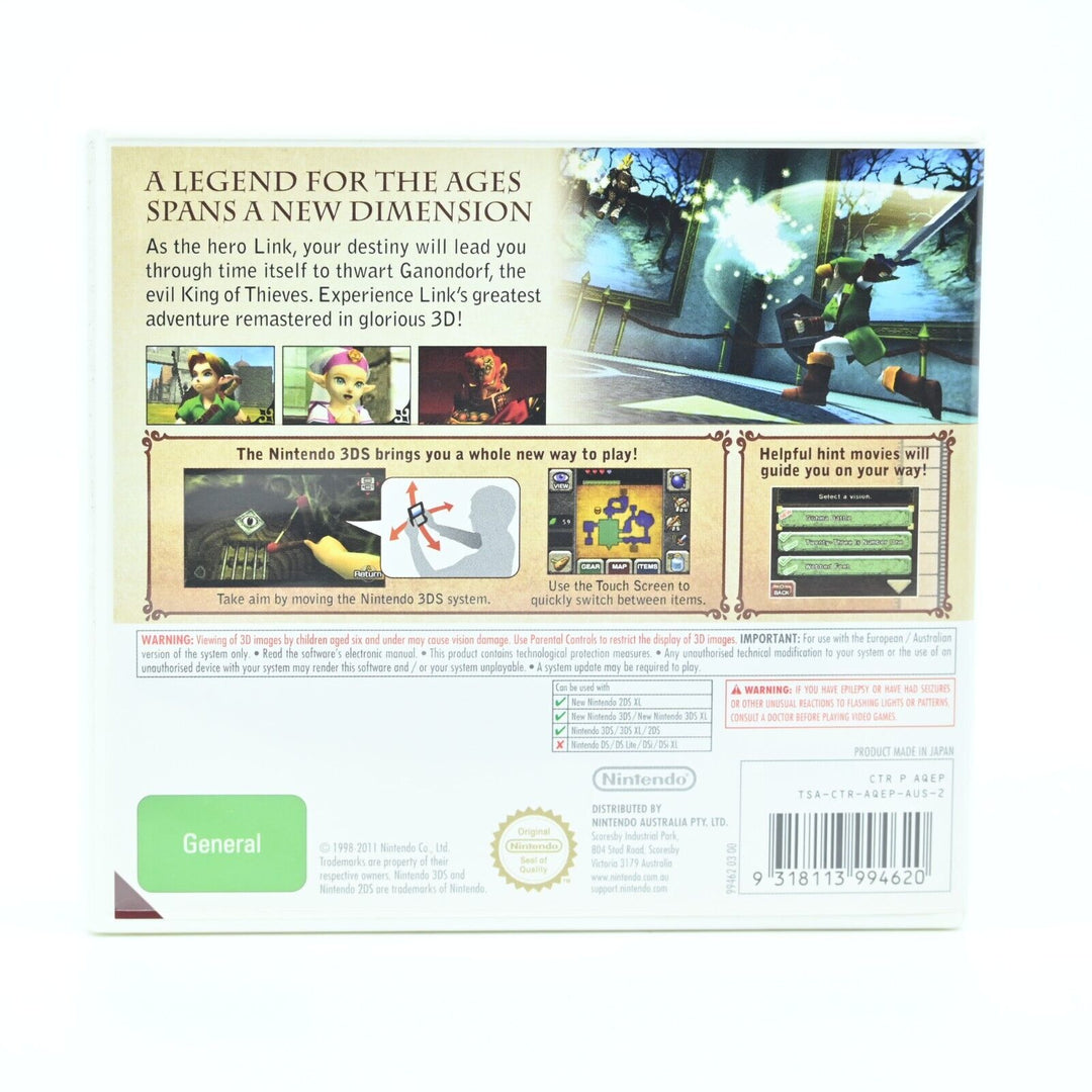 Zelda Ocarina of Time - Nintendo 3DS Game - PAL - FREE POST!
