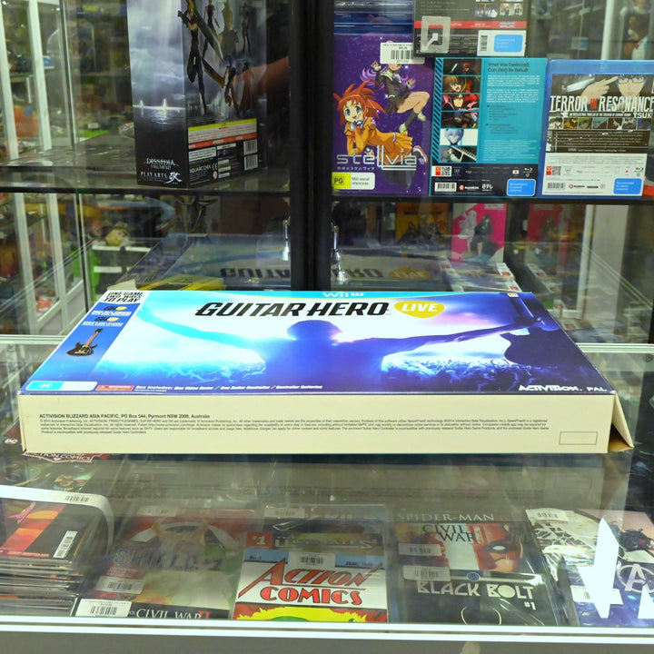 UNUSED! Guitar Hero Live - Box with Guitar & Nintendo Wii U Game - PAL FREE POST