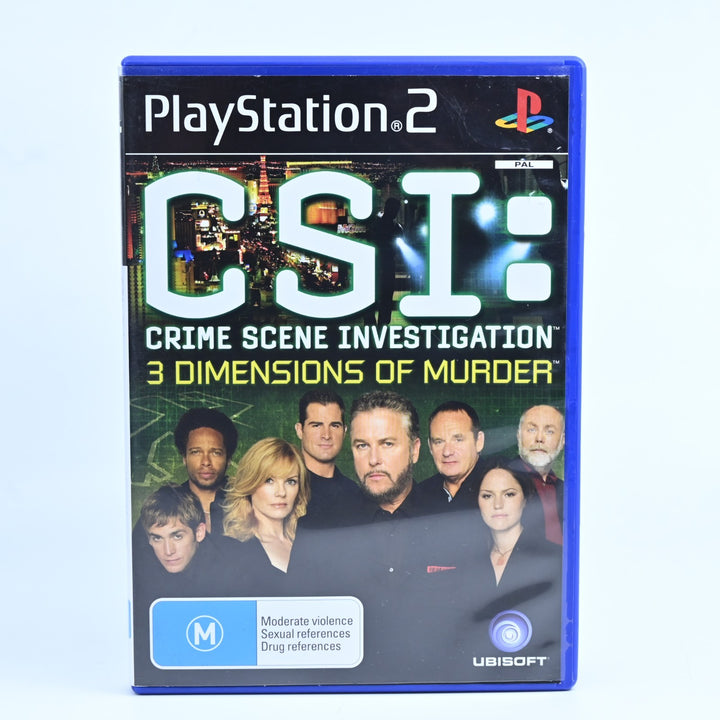 CSI: 3 Dimensions of Murder - Sony Playstation 2 / PS2 Game - PAL - MINT DISC!