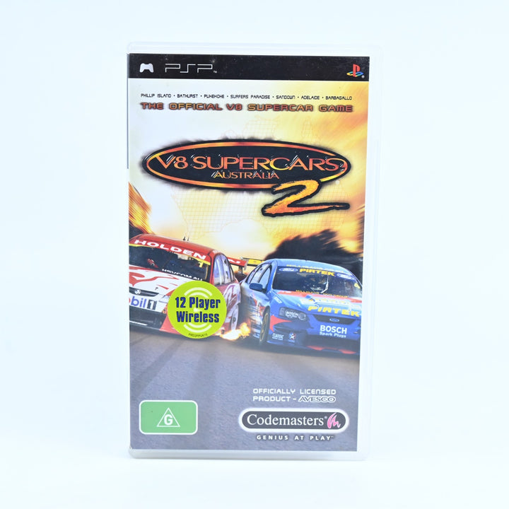 V8 Supercars Australia 2 - Sony PSP Game + Manual - FREE POST!