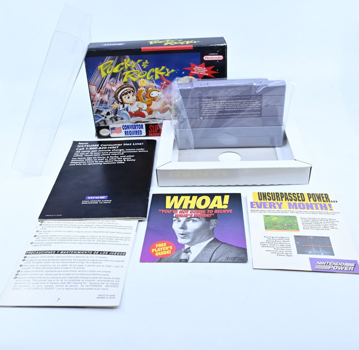 Pocky & Rocky - Super Nintendo / SNES Boxed Game - PAL - FREE POST!