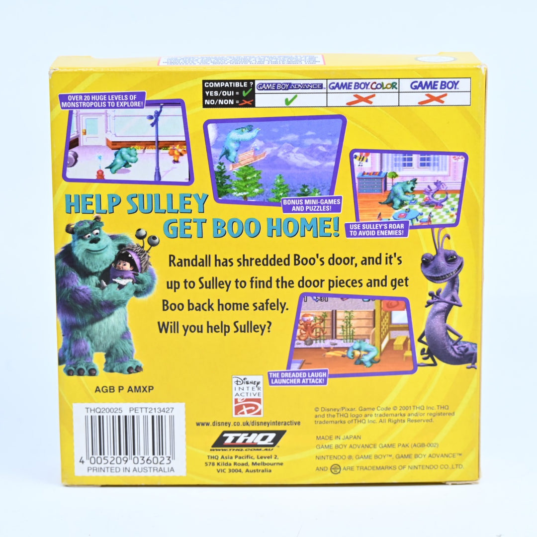 Monsters, Inc. - Nintendo Gameboy Advance / GBA Boxed Game - PAL - FREE POST!