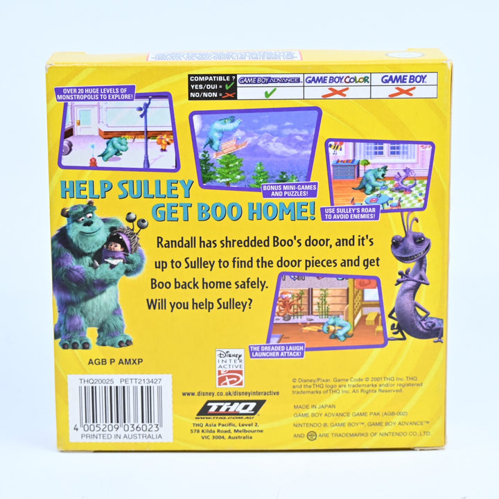 Monsters, Inc. - Nintendo Gameboy Advance / GBA Boxed Game - PAL - FREE POST!