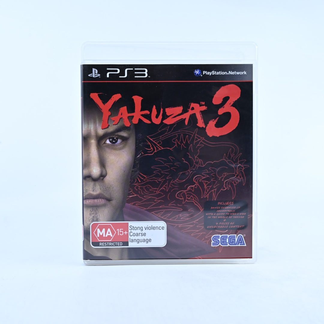 Yakuza 3 - Sony Playstation 3 / PS3 Game + Manual - MINT DISC!