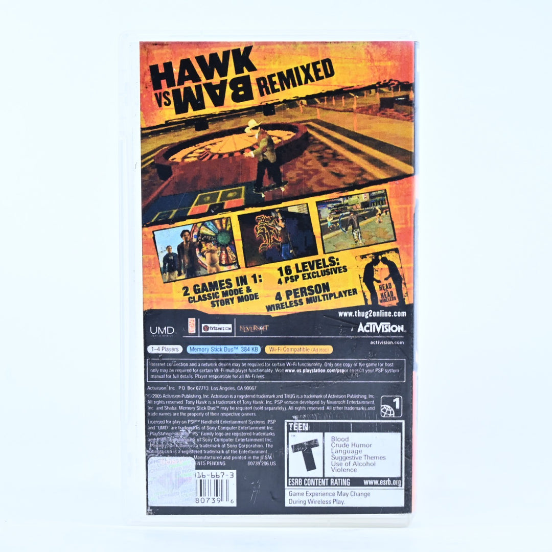 Tony Hawk's Underground 2 Remix - Sony PSP Game - No Manual - FREE POST!