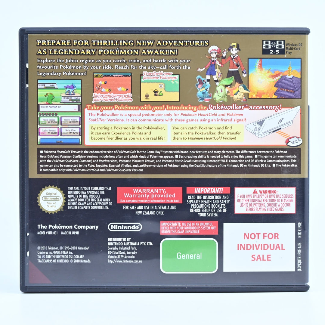 Pokemon HeartGold - Nintendo DS Game - AUS PAL + Manual - Heart Gold