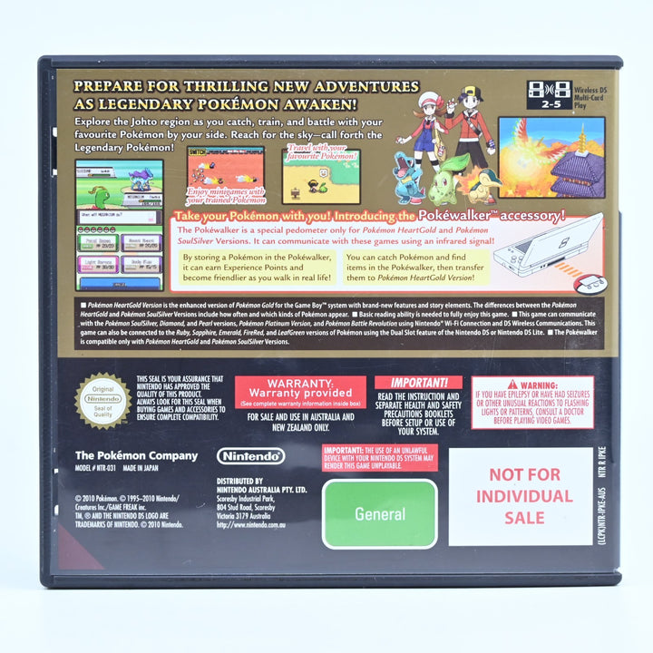 Pokemon HeartGold - Nintendo DS Game - AUS PAL + Manual - Heart Gold