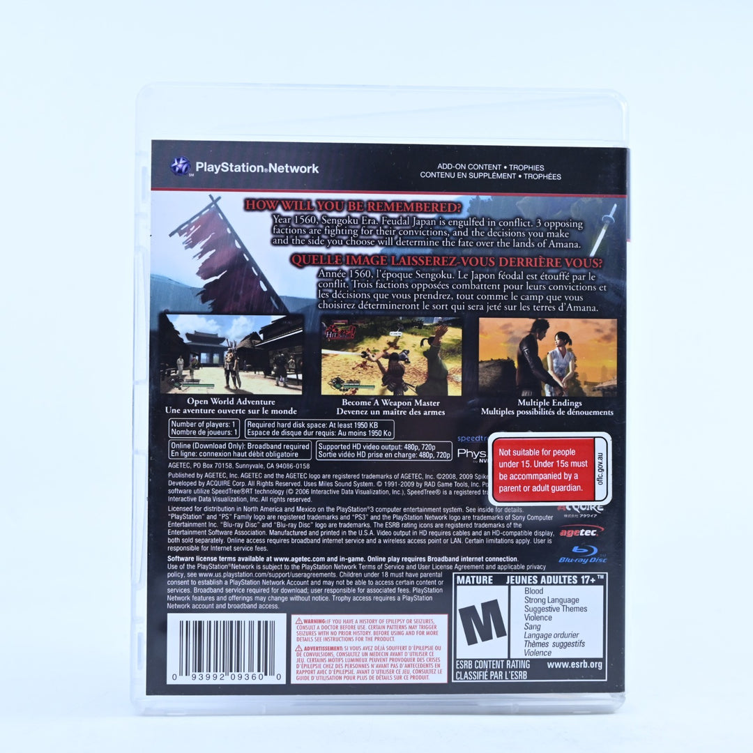 Way of the Samurai 3 - Sony Playstation 3 / PS3 Game + Manual - MINT DISC!