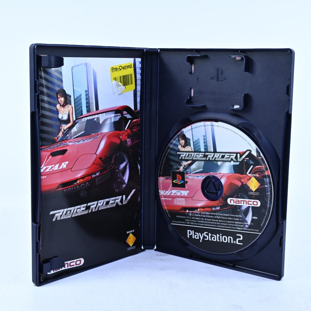 Ridge Racer V - Sony Playstation 2 / PS2 Game + Manual - PAL - MINT DISC!