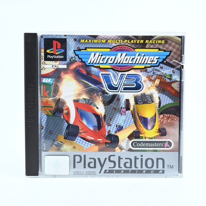 Micro Machines V3 - Sony Playstation 1 / PS1 Game + Manual - PAL - MINT DISC!