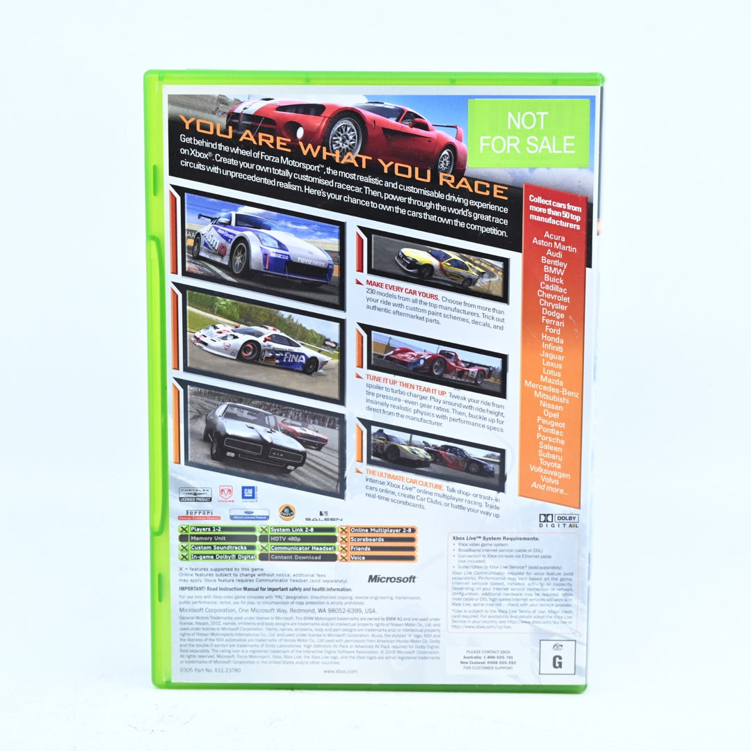 Forza Motorsport - Original Xbox Game + Manual - PAL - MINT DISC!