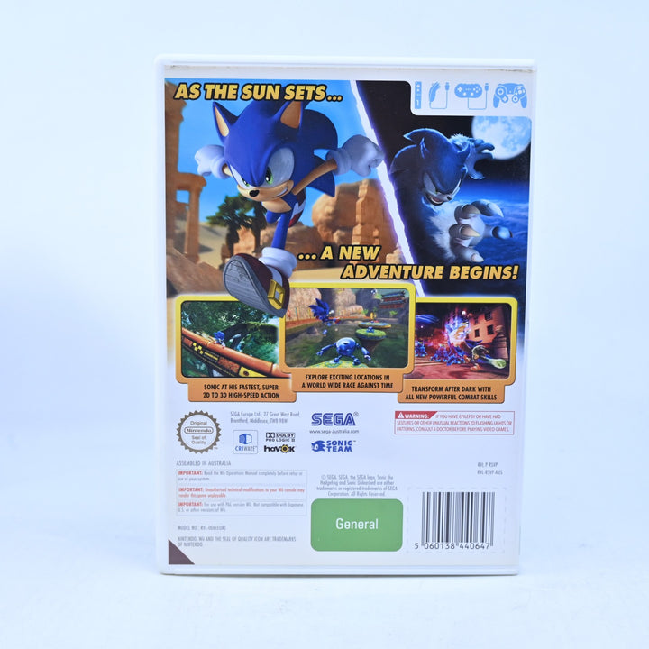 Sonic Unleashed - Nintendo Wii Game + Manual - PAL - MINT DISC!