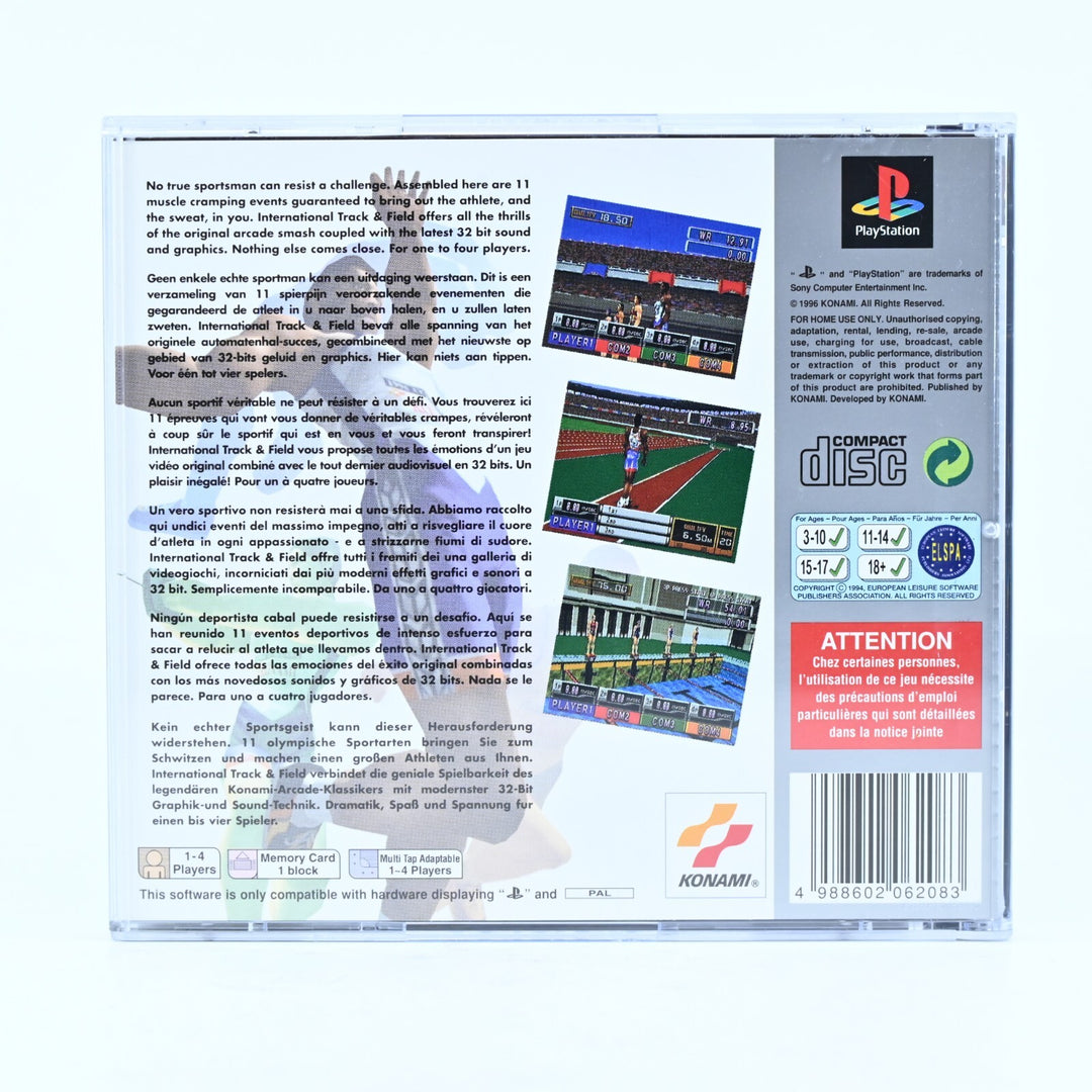 LIKE NEW! Track & Field: International - Sony Playstation 1 / PS1 Game + Manual