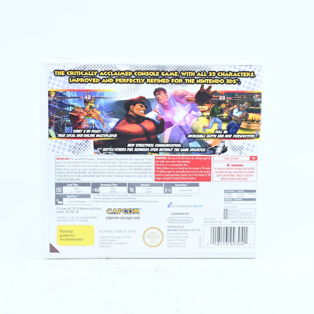 Super Street Fighter IV 4: 3D Edition - Nintendo 3DS Game - PAL + Manual