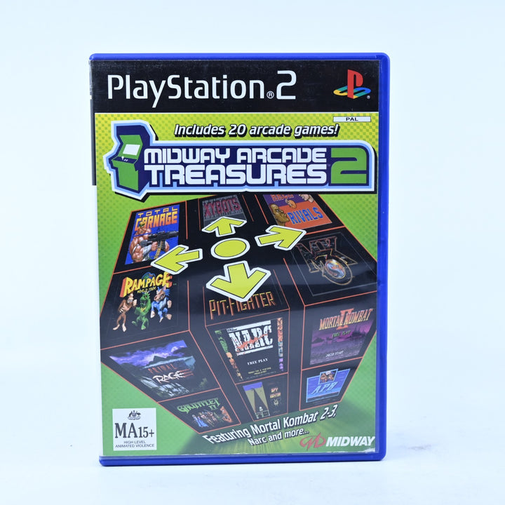 Midway Arcade Treasures 2 - Sony Playstation 2 / PS2 Game + Manual - PAL