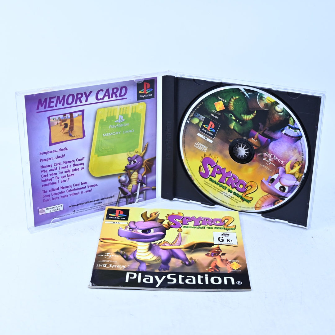 Spyro 2: Gateway to Glimmer - Sony Playstation 1 / PS1 Game + Manual - PAL