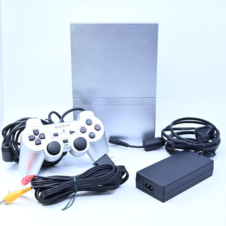 Silver Sony Playstation 2 / PS2 Slim Boxed Console - AUS PAL - FREE POST!