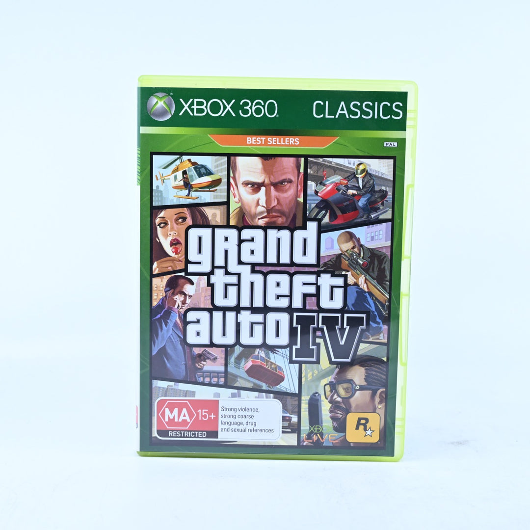 Grand Theft Auto IV - Xbox 360 Game + Manual + Map - PAL - MINT DISC!