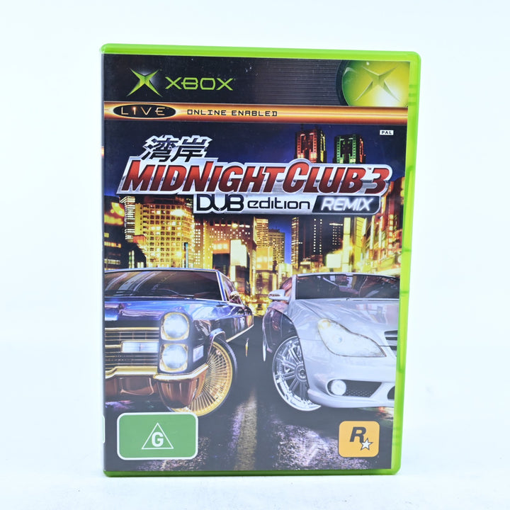 Midnight Club 3 DUB Edition Remix - Original Xbox Game + Manual - PAL