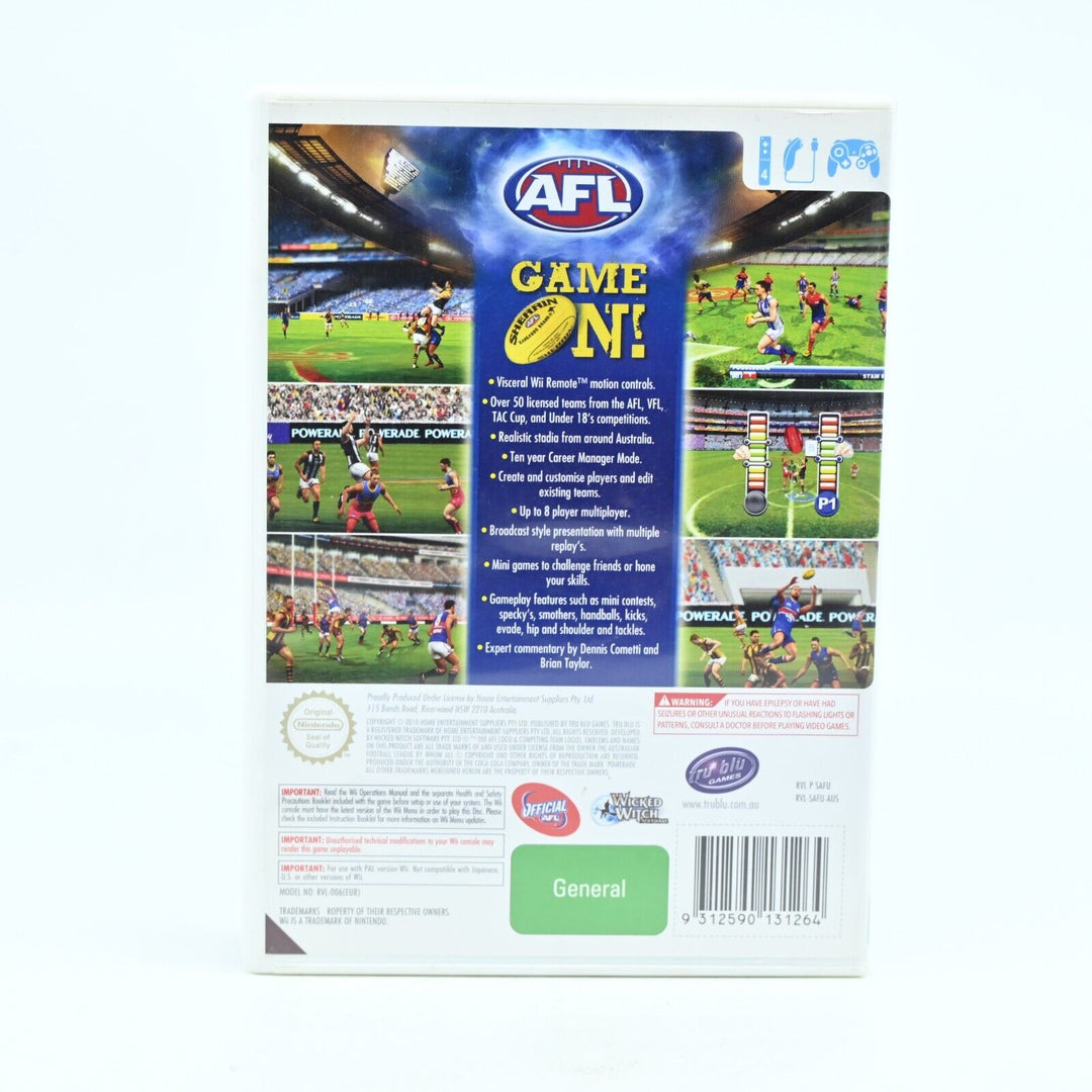 AFL - Nintendo Wii Game + Manual - PAL - MINT DISC!