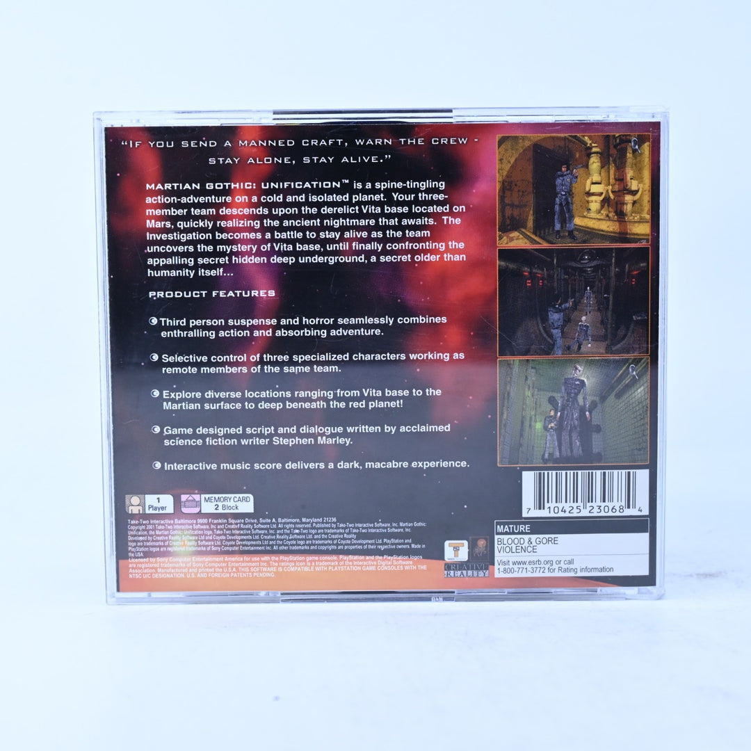 Martian Gothic: Unification - Sony Playstation 1 / PS1 Game + Manual - NTSC-U/C
