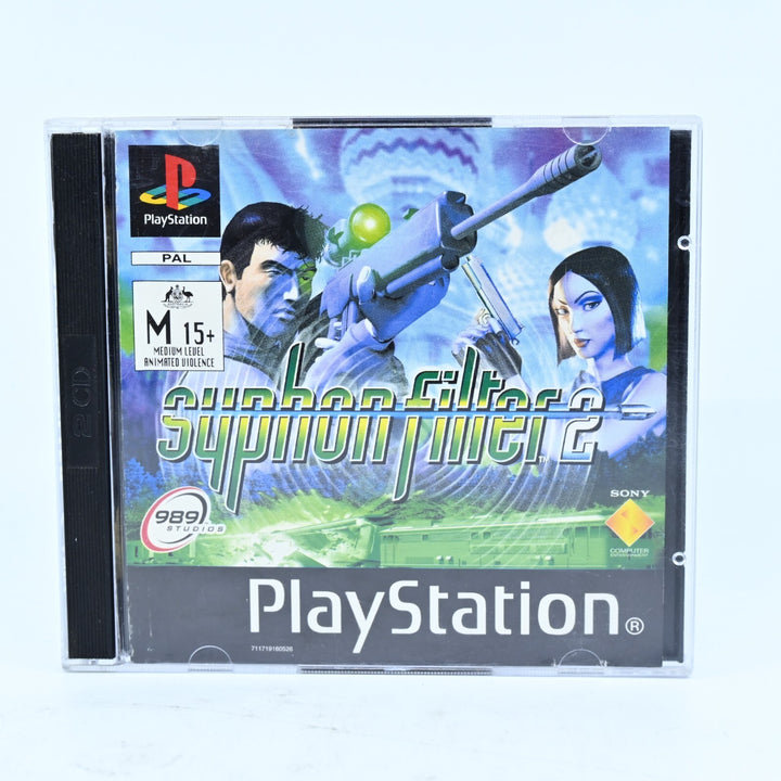 Syphon Filter 2 - Sony Playstation 1 / PS1 Game + Manual - PAL - MINT DISC!