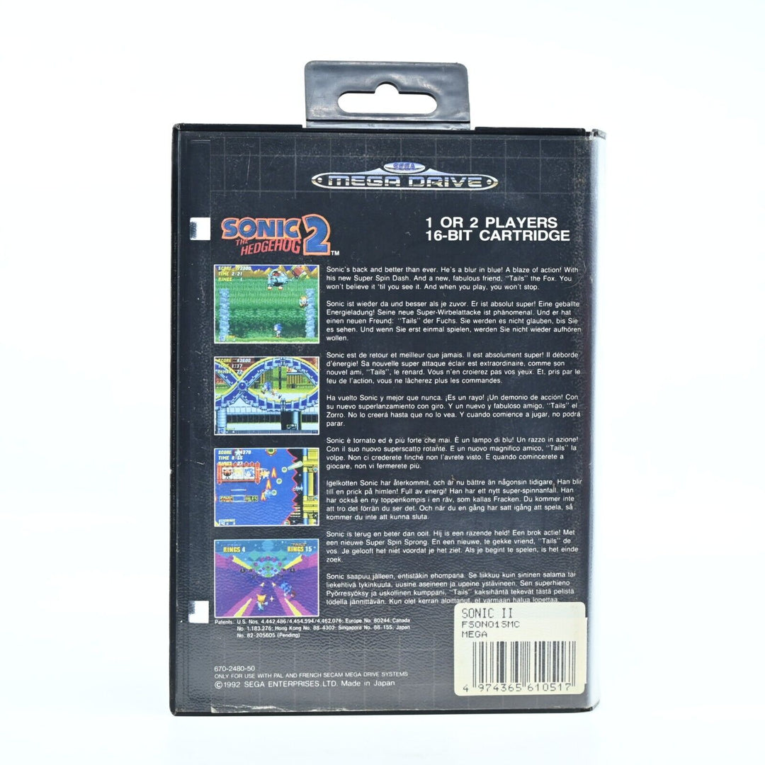 Sonic The Hedgehog 2 - Sega Mega Drive Game - PAL - FREE POST!