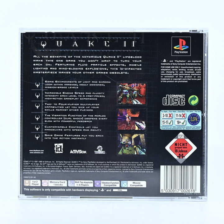 LIKE NEW! Quake II 2 - Sony Playstation 1 / PS1 Game + Manual - PAL - MINT DISC!