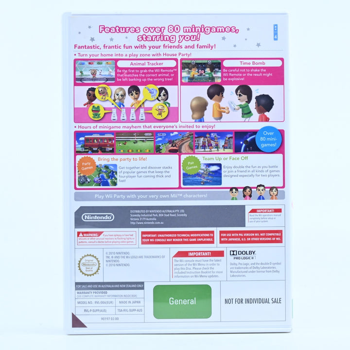 Wii Party - Nintendo Wii Game + Manual - PAL - MINT DISC!
