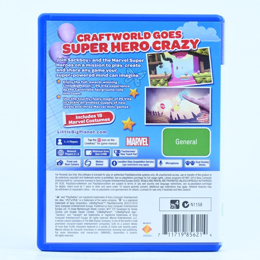 LittleBigPlanet Marvel Super Hero Edition - Sony PS Vita Game - FREE POST!