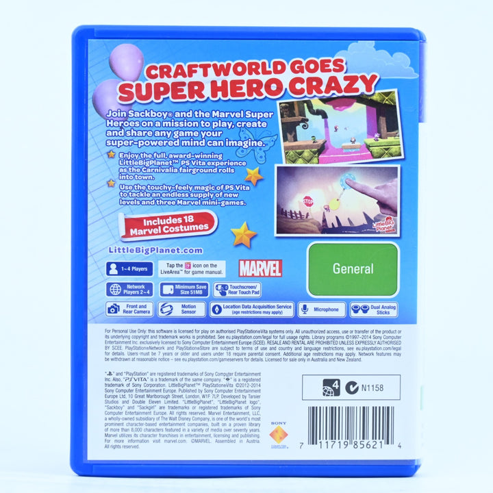 LittleBigPlanet Marvel Super Hero Edition - Sony PS Vita Game - FREE POST!