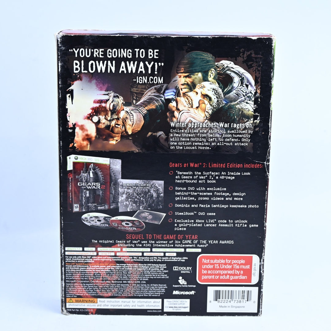 Gears of War 2 Limited Edition - Xbox 360 Game + Manual - PAL - MINT DISC!