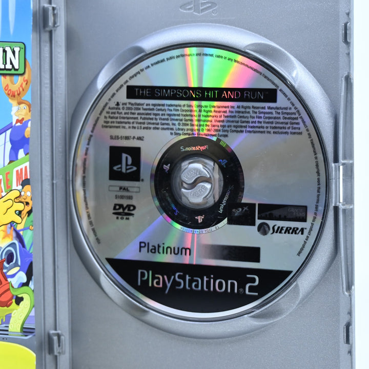 The Simpsons Hit & Run - Sony Playstation 2 / PS2 Game + Manual - PAL