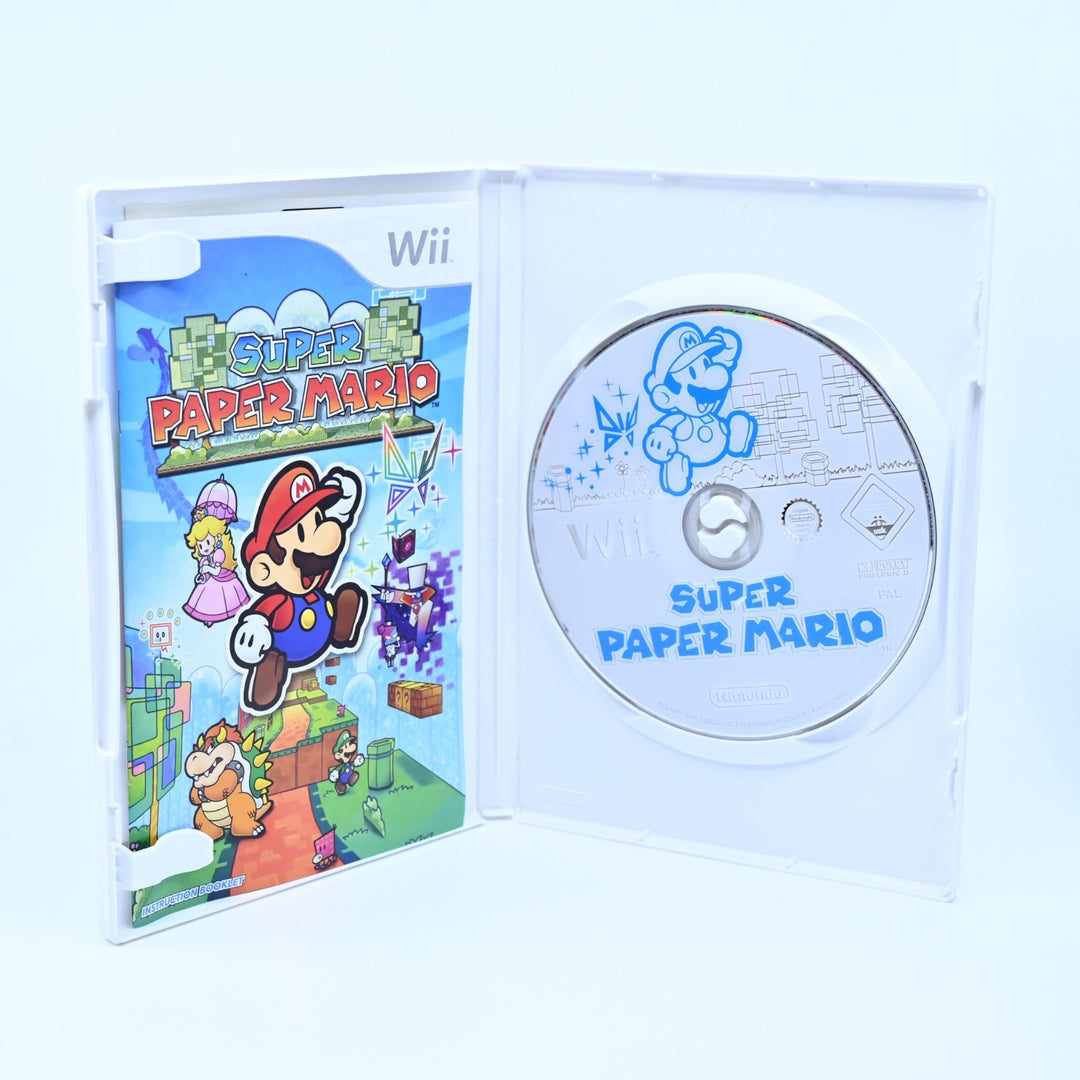 Super Paper Mario - Nintendo Wii Game + Manual - PAL - MINT DISC!