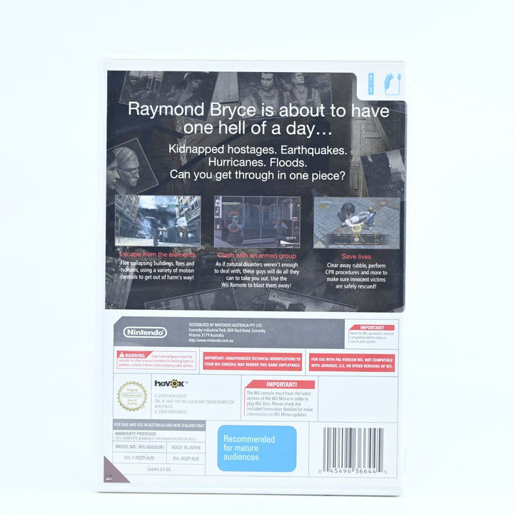 Disaster: Day of Crisis - Nintendo Wii Game + Manual - PAL